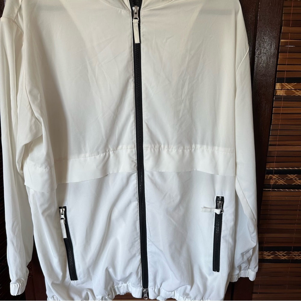 Nuage Women's Sz L Insect Repellent Packable Zip-Front Jacket White - Picture 3 of 11